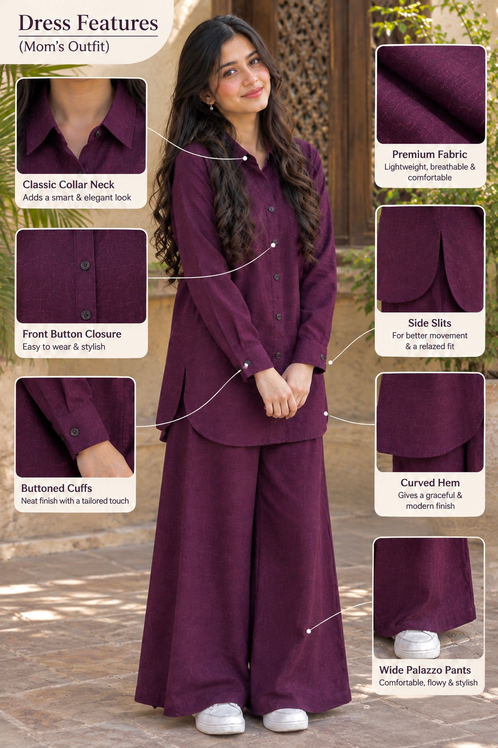 Royal Purple Khaddar Co-Ord Set