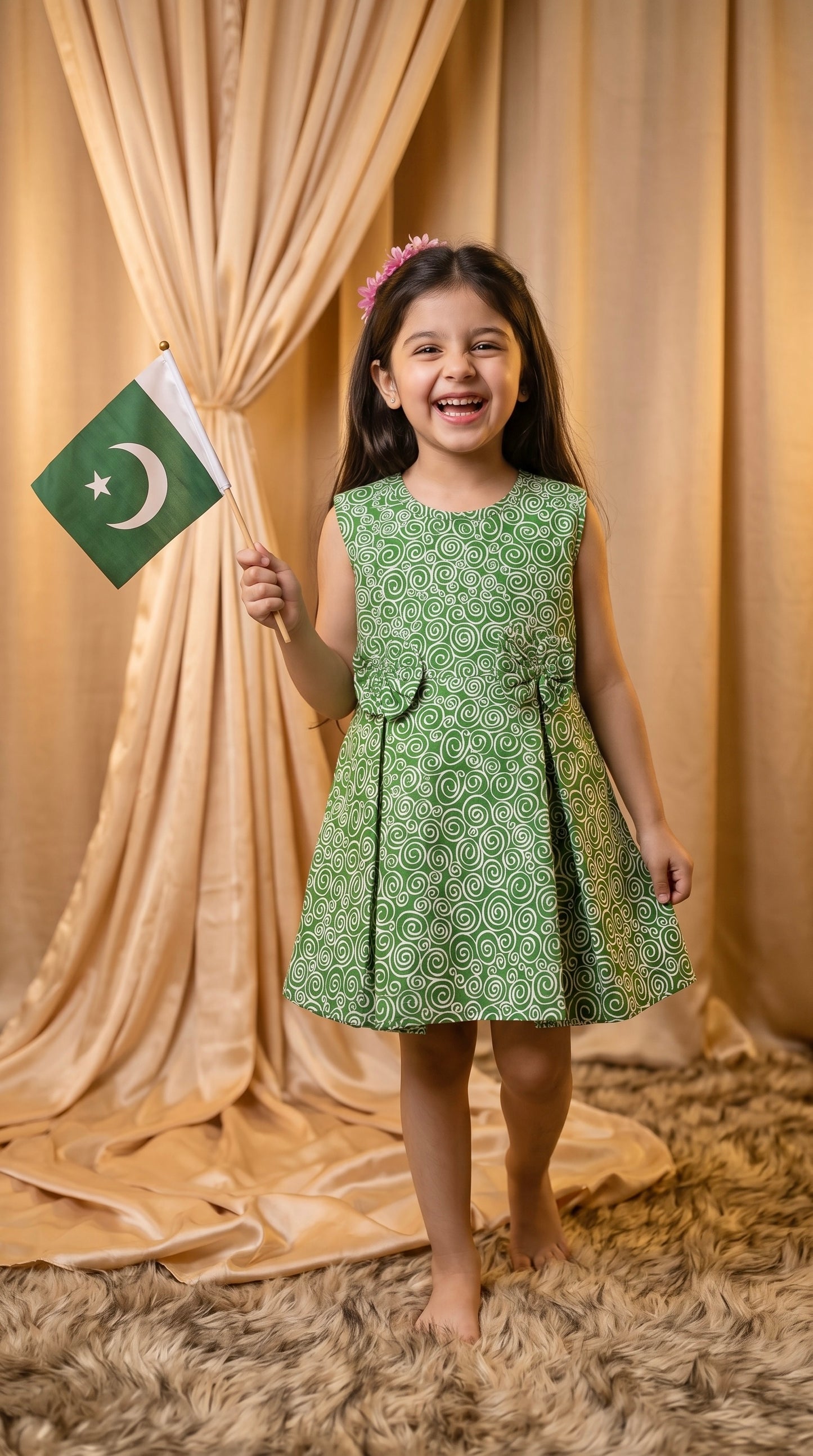14th August Spiral Cotton Frock (M042)
