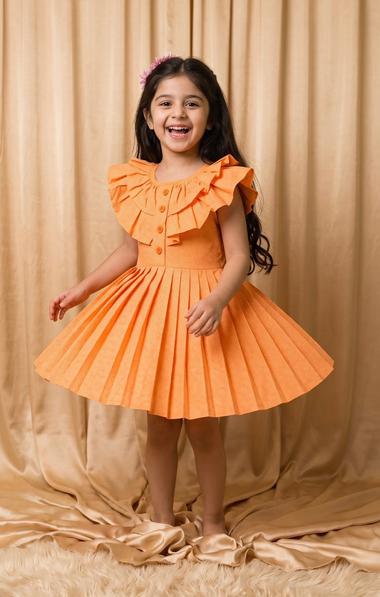 Peachy Cotton Frock (M012)